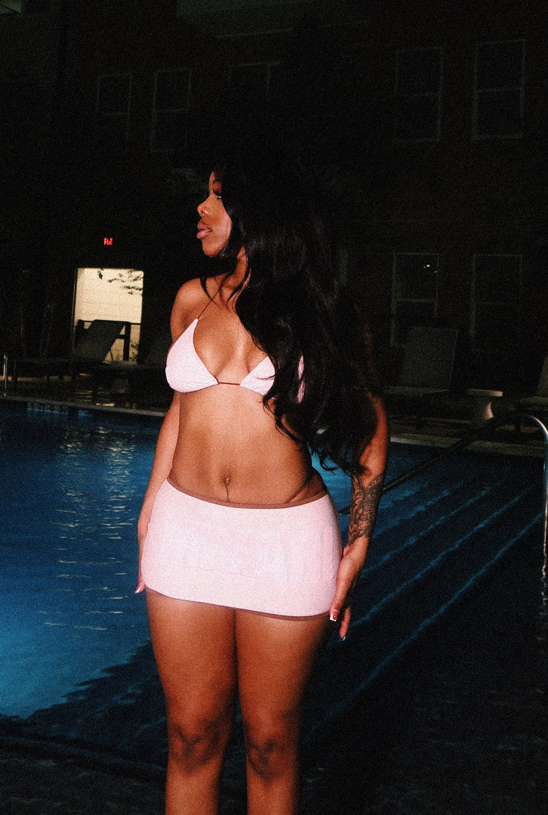 Soft Pink 3 Piece Kini Set