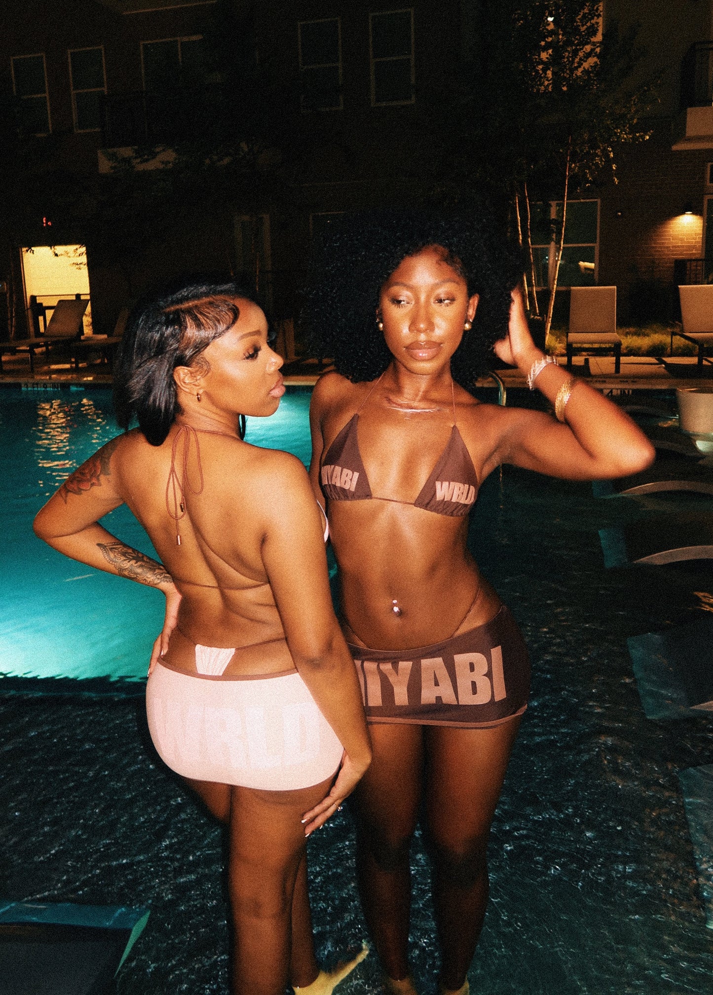 Brown 3 Piece Kini Set