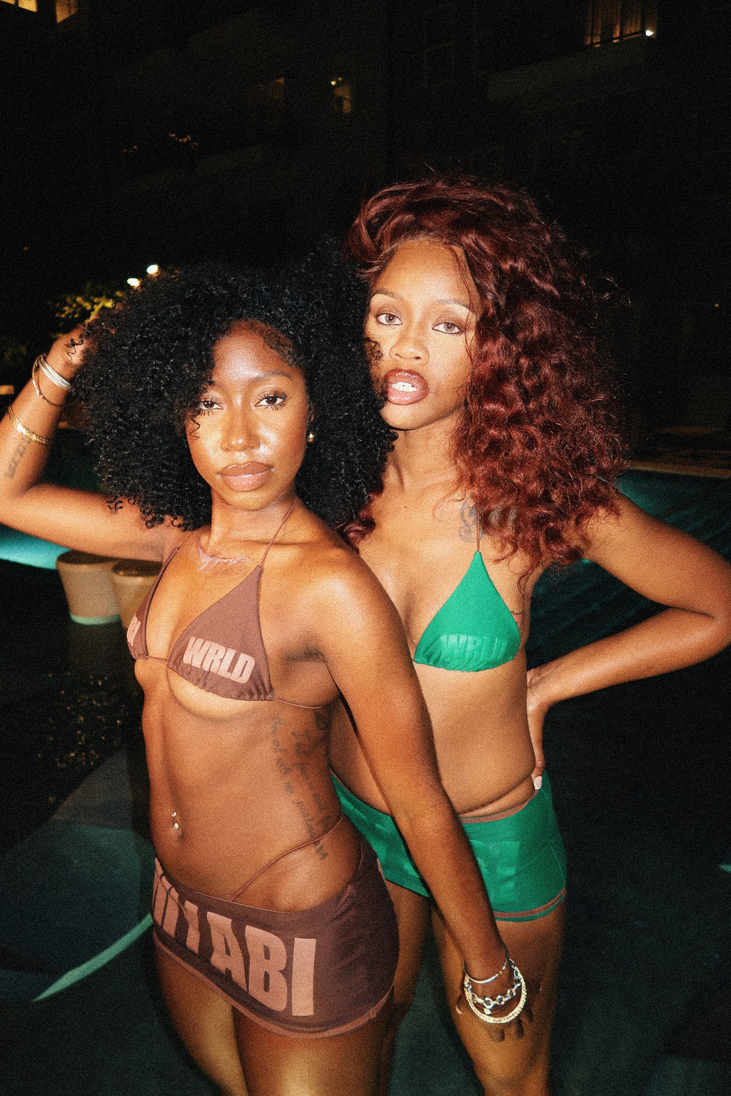 Brown 3 Piece Kini Set